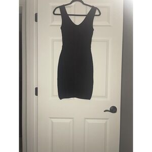 Bebe Sleeveless Bodycon Mini  Black Dress Small